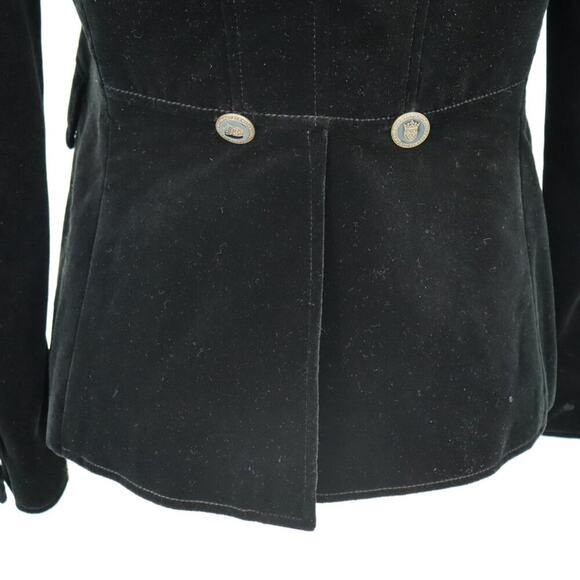 Academia Banana Republic Black Velvet Blazer with Gold Coat of Arms Buttons 4 - Picture 9 of 15